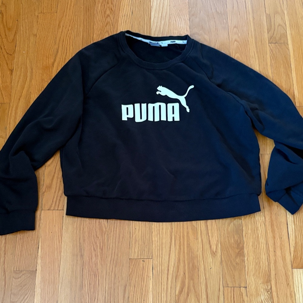 PUMA Women's Classic Black Crew Neck Sweater